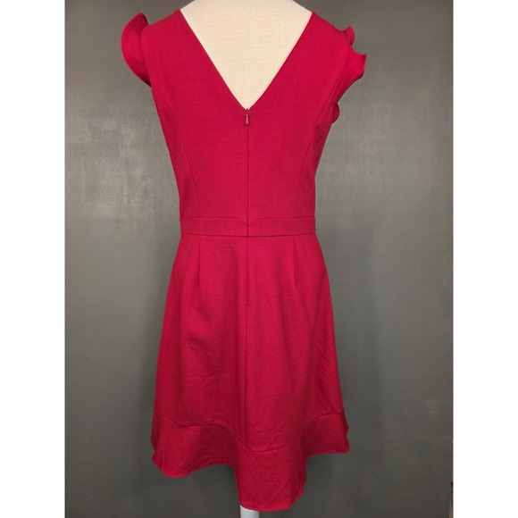 Brooks Brothers Red Fleece Women's Ruffle Trimmed Dress Size 8 Lined Career Chic - Picture 6 of 11